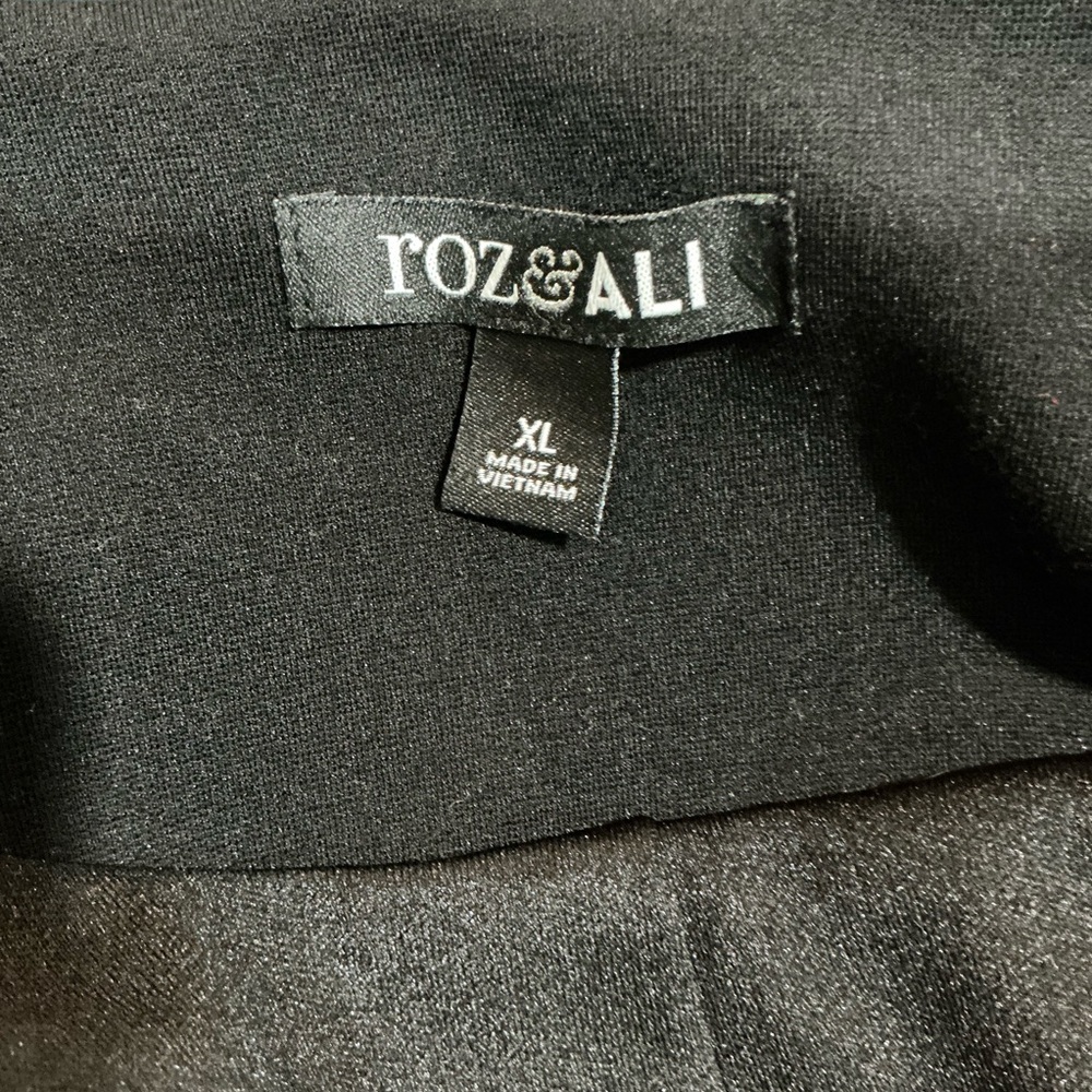 🍓 Roz & Ali Black Open Front Jacket - XL - Picture 5 of 6